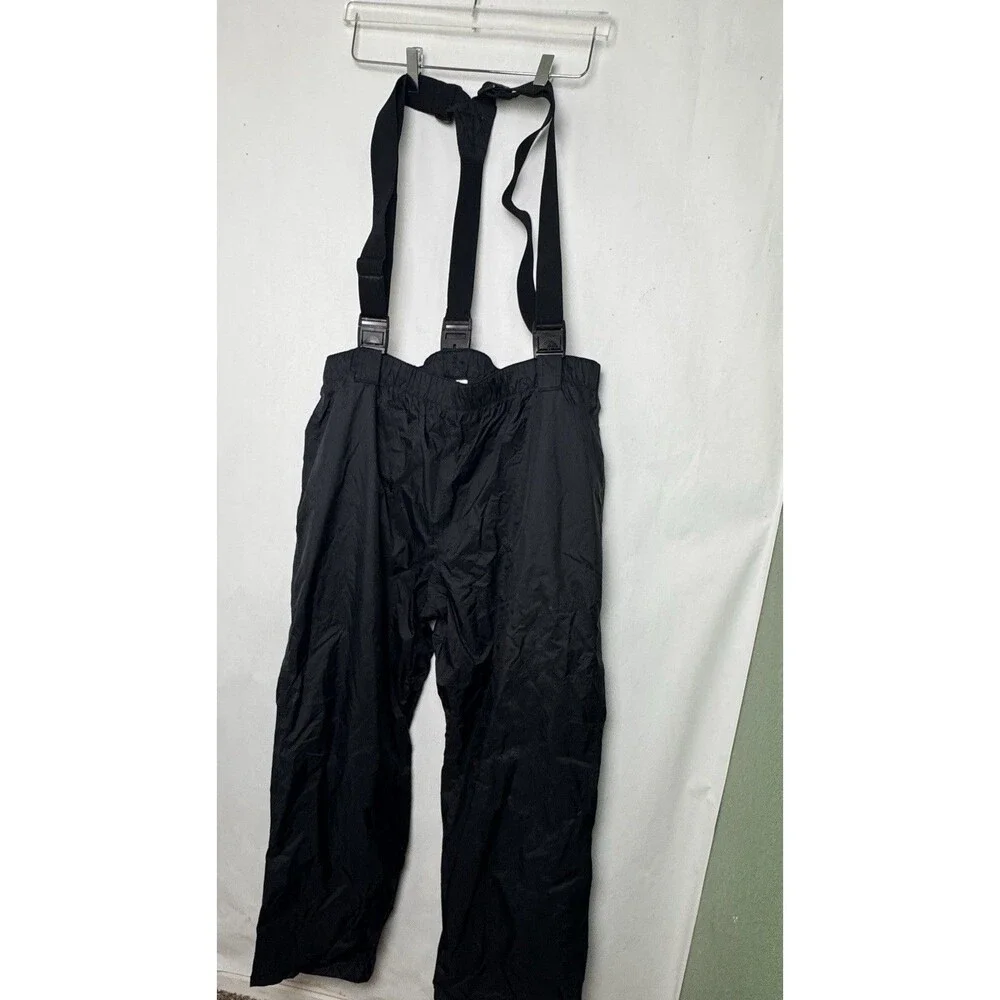 Mens Columbia PFG Black Waterproof Fishing Bibs Pants Adjustable XL 32L